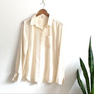 J. Crew sheer ivory blouse